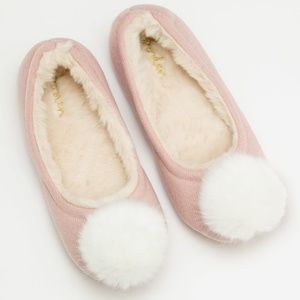 Boden Pom Pom Slippers